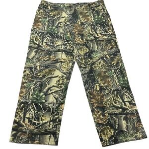 Cabela's Pants Mens 46x32 Green Seclusion 3D Camo Canvas‎ Relaxed Fit Hunting